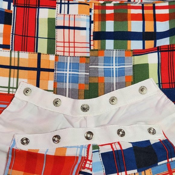 RedBeans Plaid Jumper Size 3 with Front Pocket, Snap Buttons (Bottom) - Picture 4 of 5